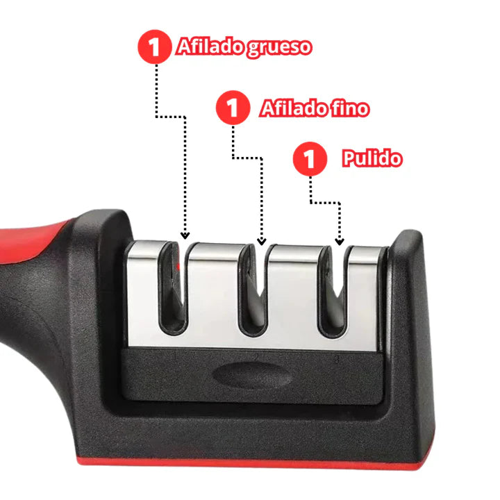 "Afilador Manual Rojo - El Toque Perfecto para tus Cuchillos"